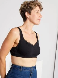 Sujetador Postoperatorio De Algodón 'Octubre Rosa' - Negro -Zalaris Tienda sujetador postoperatorio de algodon octubre rosa negro wg177 2 frb3