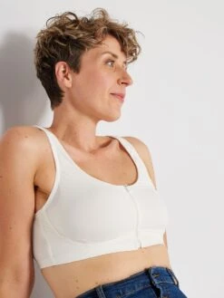 Sujetador Postoperatorio Microfibra - Blanco