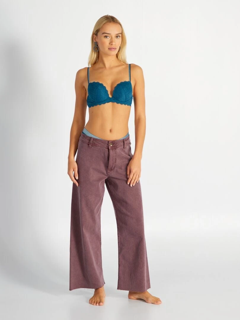 Sujetador Push Up De Encaje - Azul Oscuro 6 Sujetador Push Up De Encaje - Azul Oscuro - Imagen 4