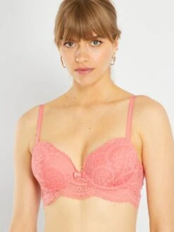 Sujetador Push-up De Encaje - Rosa 11 Sujetador Push-up De Encaje - Rosa -Zalaris Tienda sujetador push up de encaje rosa aah82 2 frb5