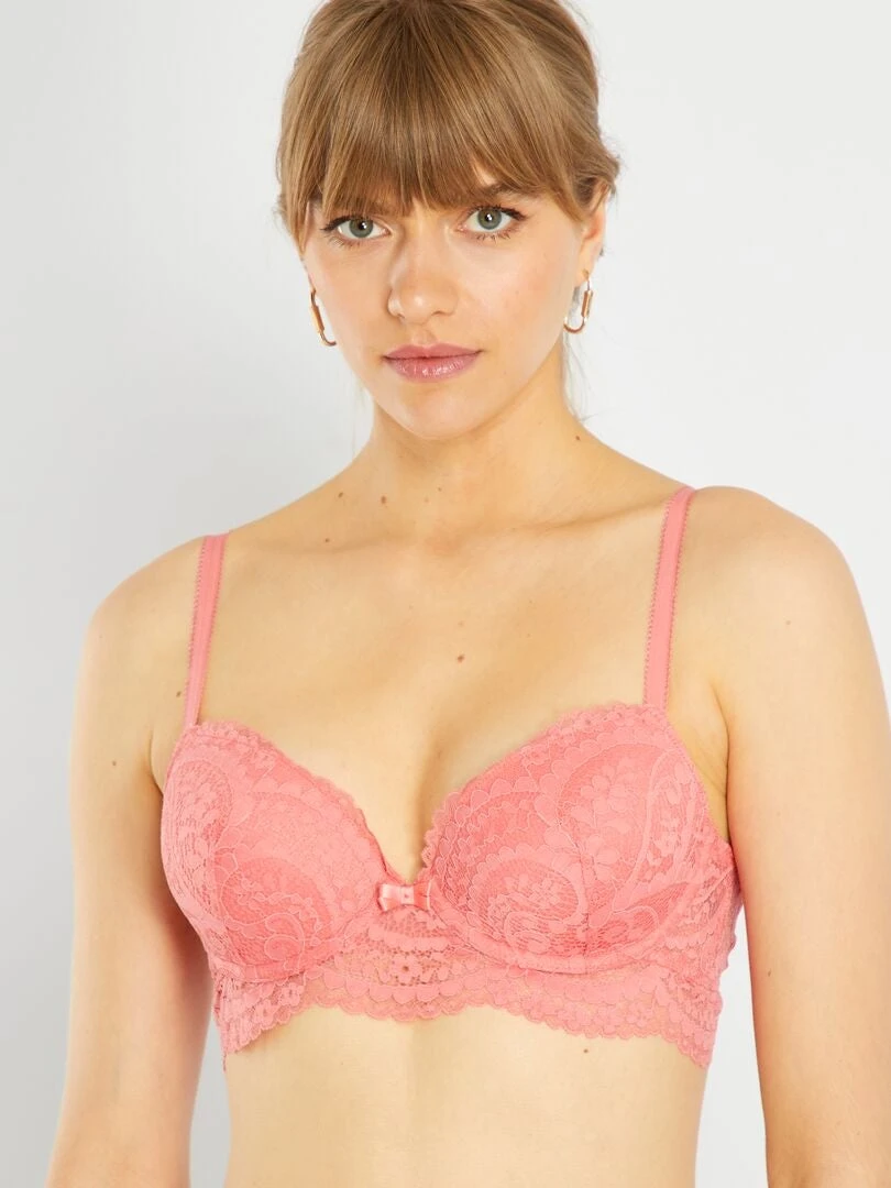 Sujetador Push-up De Encaje - Rosa 7 Sujetador Push-up De Encaje - Rosa - Imagen 5