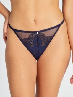 Tanga De Encaje 'Sans Complexe' - AZUL -Zalaris Tienda tanga de encaje sans complexe azul atu27 1 frb4