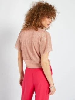 Top Corto De Punto Plisado - ROSA -Zalaris Tienda top corto de punto plisado rosa auo07 1 frb4