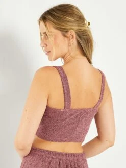 Top Cropped De Punto Suave - ROSA -Zalaris Tienda top cropped de punto suave rosa asw88 3 frb3