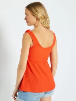 Top De Punto Gofrado Premamá - Rojo -Zalaris Tienda top de punto gofrado premama rojo zr354 2 frb4