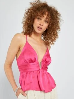 Top De Tirantes Finos - Rosa -Zalaris Tienda top de tirantes finos rosa ato74 2 frb3