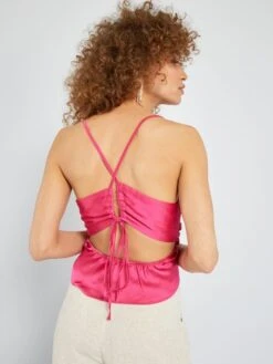 Top De Tirantes Finos - Rosa -Zalaris Tienda top de tirantes finos rosa ato74 2 frb4