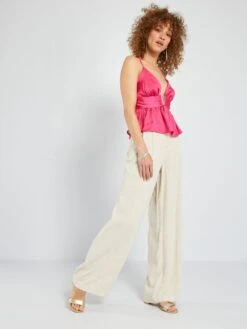 Top De Tirantes Finos - Rosa -Zalaris Tienda top de tirantes finos rosa ato74 2 frb5