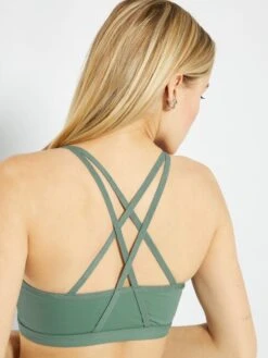 Top Deportivo De Microfibra - Verde Gris