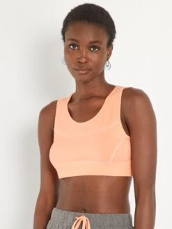 Top Deportivo De Punto Elástico - Naranja