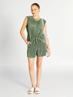 Top Plisado - VERDE BRONCE -Zalaris Tienda top plisado verde bronce asa84 2 frb2