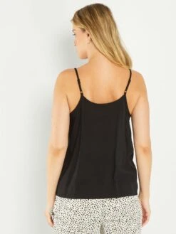 Top Premamá Con Bordes Ondulados - Negro -Zalaris Tienda top premama con bordes ondulados negro aem01 3 frb3