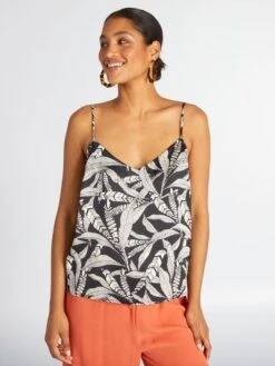 Top Satinado Con Tirantes Finos - NEGRO -Zalaris Tienda top satinado con tirantes finos negro acw49 5 frb3