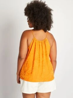 Top Texturizado Con Sisas Americanas - AS NARANJA -Zalaris Tienda top texturizado con sisas americanas as naranja awa30 1 frb2