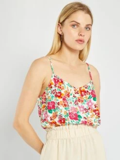 Top Vaporoso De Rayas - ROSA