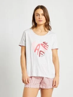 Un Conjunto De Pijama Corto - 2 Piezas - Rosa