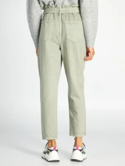 Vaquero Mom Con Cinturón - Gris -Zalaris Tienda vaquero mom con cinturon gris aof04 5 frb3