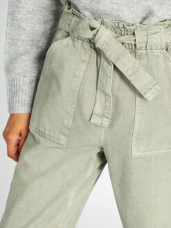 Vaquero Mom Con Cinturón - Gris -Zalaris Tienda vaquero mom con cinturon gris aof04 5 frb6