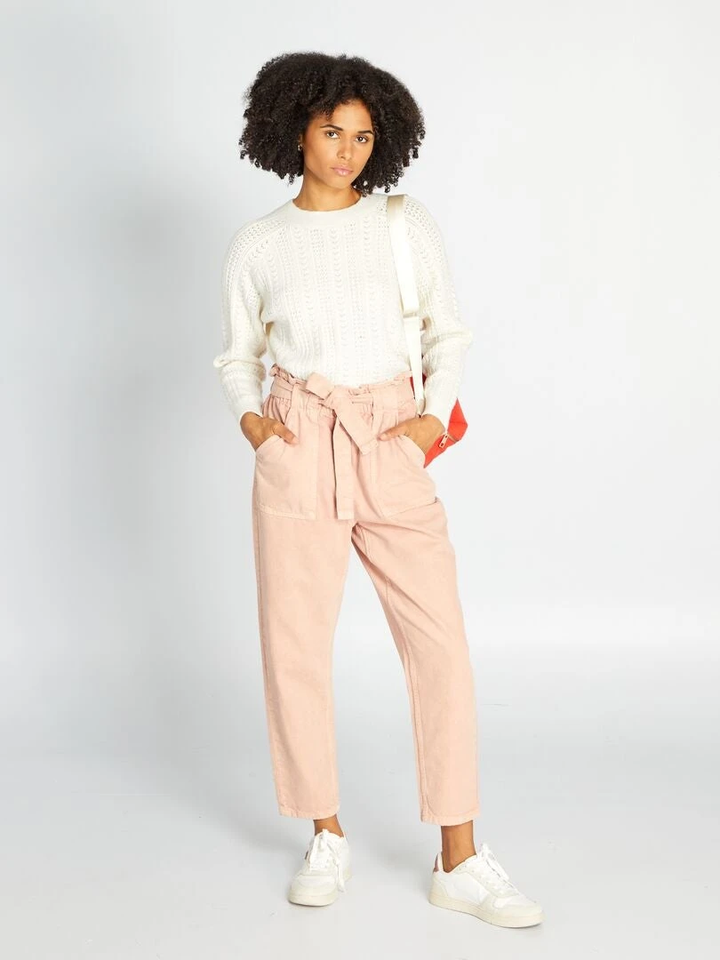 Vaquero Mom Con Cinturón - Rosa 4 Vaquero Mom Con Cinturón - Rosa - Imagen 2