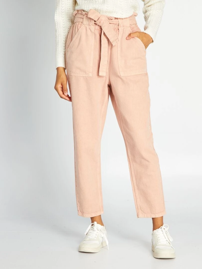 Vaquero Mom Con Cinturón - Rosa 6 Vaquero Mom Con Cinturón - Rosa - Imagen 4