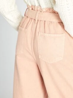 Vaquero Mom Con Cinturón - Rosa 13 Vaquero Mom Con Cinturón - Rosa -Zalaris Tienda vaquero mom con cinturon rosa aof04 3 frb6