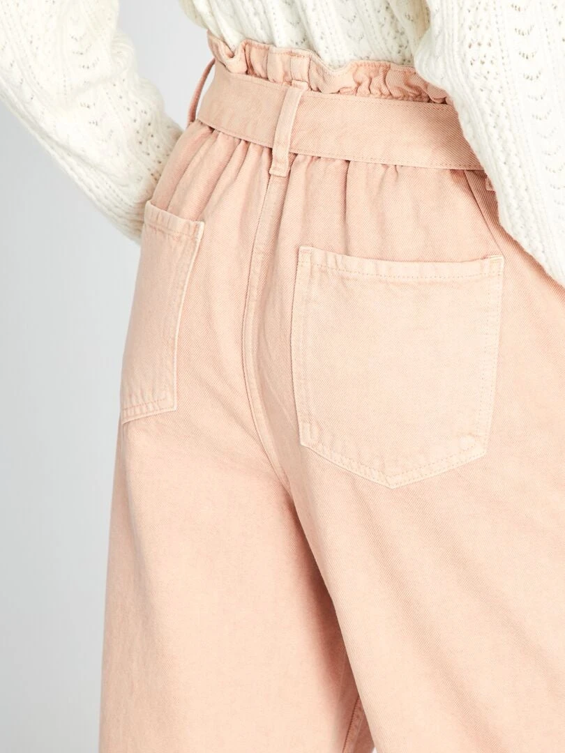 Vaquero Mom Con Cinturón - Rosa 8 Vaquero Mom Con Cinturón - Rosa - Imagen 6