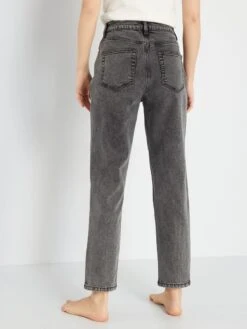 Vaquero Mom Con Talle Muy Alto - L32 - GRIS -Zalaris Tienda vaquero mom con talle muy alto l32 gris zk670 3 frb3