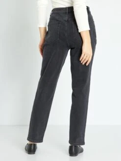 Vaquero Mom Con Talle Muy Alto - L32 - NEGRO -Zalaris Tienda vaquero mom con talle muy alto l32 negro zk670 1 frb3