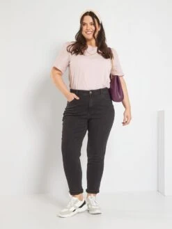 Vaquero Mom Elástico - NEGRO