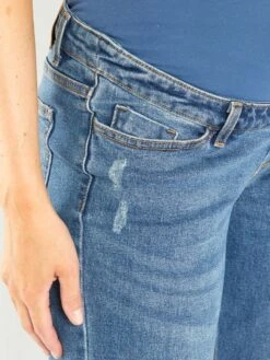 Vaquero Mom Premamá Elástico - AZUL -Zalaris Tienda vaquero mom premama elastico azul add64 2 frb5