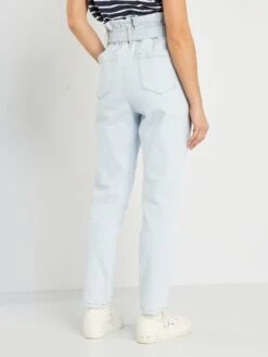 Vaquero Paperbag Con Cinturón - AZUL -Zalaris Tienda vaquero paperbag con cinturon azul zo187 1 frb4