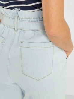 Vaquero Paperbag Con Cinturón - AZUL -Zalaris Tienda vaquero paperbag con cinturon azul zo187 1 frb6