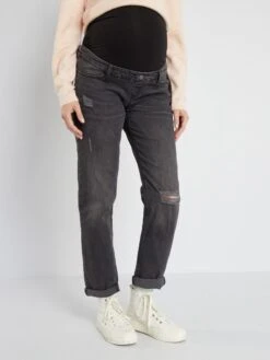 Vaquero Premamá Boyfriend - GRIS -Zalaris Tienda vaquero premama boyfriend gris zm003 1 frb2
