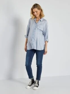 Vaquero Premamá Skinny L28 - AZUL