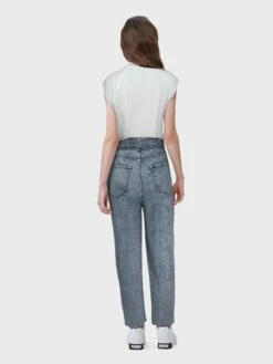 Vaquero Recto Paper Bag De Talle Alto - NIEVE_AZUL -Zalaris Tienda vaquero recto paper bag de talle alto nieveazul axl65 2 frb2