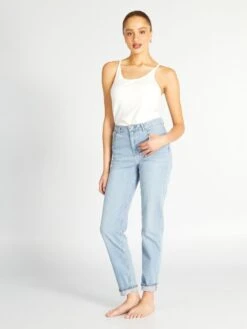 Vaquero Regular De Tiro Alto 38/28L - Azul -Zalaris Tienda vaquero regular de tiro alto 3828l azul aci45 4 frb2