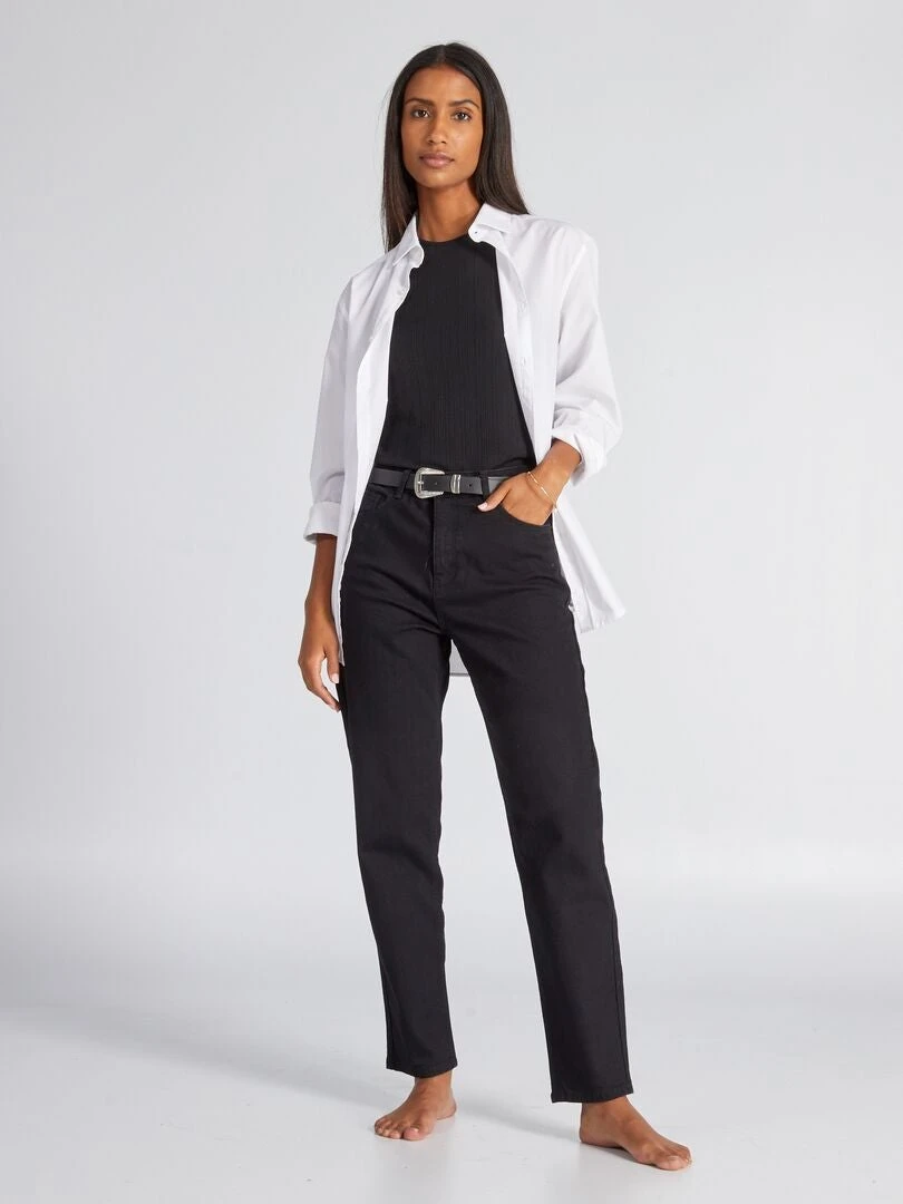 Vaquero Regular De Tiro Alto 38/28L - NEGRO_DENI 3 Vaquero Regular De Tiro Alto 38/28L - NEGRO_DENI