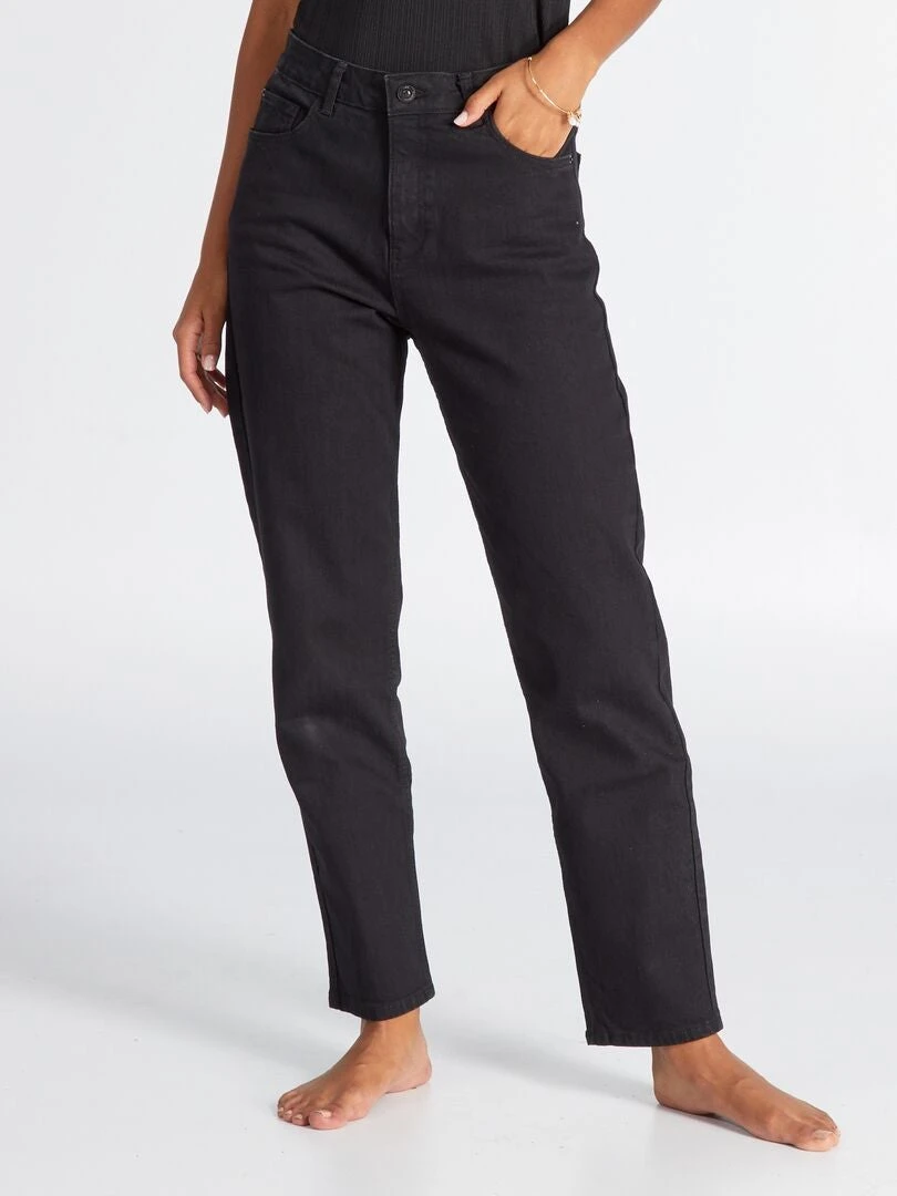 Vaquero Regular De Tiro Alto 38/28L - NEGRO_DENI 4 Vaquero Regular De Tiro Alto 38/28L - NEGRO_DENI - Imagen 2