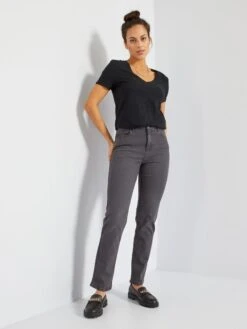 Vaquero Regular De Tiro Alto - L28 - GRIS -Zalaris Tienda vaquero regular de tiro alto l28 gris zk738 2 frb2