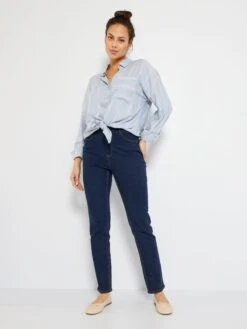 Vaquero Regular De Tiro Alto - L34 - AZUL -Zalaris Tienda vaquero regular de tiro alto l34 azul zk744 3 frb2