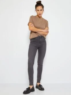 Vaquero Skinny De Talle Alto - L30 - GRIS -Zalaris Tienda vaquero skinny de talle alto l30 gris zk646 2 frb2