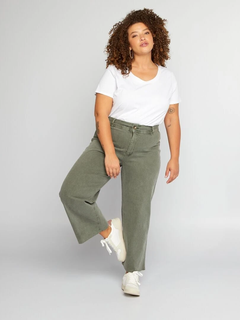 Vaquero Wide Leg Ancho - ESCARABAJO VERDE 3 Vaquero Wide Leg Ancho - ESCARABAJO VERDE