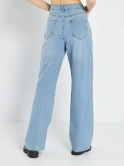 Vaquero Wide Leg De Tiro Alto - AZUL -Zalaris Tienda vaquero wide leg de tiro alto azul zr566 1 frb3