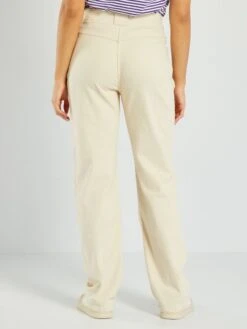 Vaquero Wide-leg De Tiro Alto - BEIGE -Zalaris Tienda vaquero wide leg de tiro alto beige alh26 1 frb4