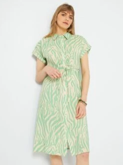 Vestido Camisero 'cebra' 'JDY' - VERDE