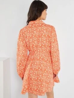 Vestido Camisero Corto Con Cinturón - ROJO -Zalaris Tienda vestido camisero corto con cinturon rojo ame09 5 frb5