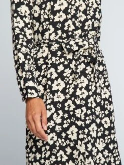 Vestido Camisero De 'flores' 'JDY' - NEGRO -Zalaris Tienda vestido camisero de flores jdy negro amv61 1 frb3