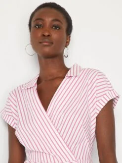 Vestido Camisero De Rayas - ROSA -Zalaris Tienda vestido camisero de rayas rosa amm13 1 frb3