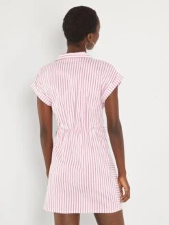 Vestido Camisero De Rayas - ROSA -Zalaris Tienda vestido camisero de rayas rosa amm13 1 frb4