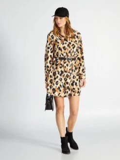 Vestido Camisero Estampado 'JDY' - Leopardo